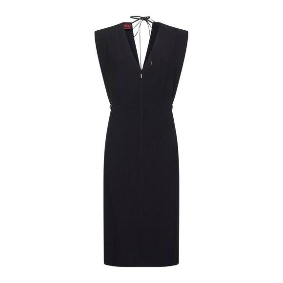 Gucci Women Black Horsebit Midi Dress